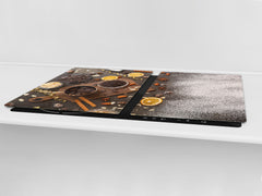 Tempered GLASS Cutting Board - Glass Kitchen Board; Cakes and Sweets Serie DD13 Sweets 4