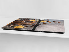 Tempered GLASS Cutting Board - Glass Kitchen Board; Cakes and Sweets Serie DD13 Sweets 3