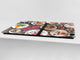 BIG KITCHEN BOARD & Induction Cooktop Cover – Glass Pastry Board - Food series DD16 Breakfast 8