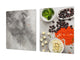 Enorm Küchenbrett aus Hartglas und Induktionskochplattenabdeckung; Food series DD16: Salad