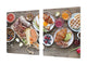 Enorm Küchenbrett aus Hartglas und Induktionskochplattenabdeckung; Food series DD16: Breakfast 6