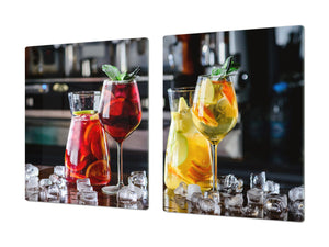 Enorm Kochplattenabdeckung Stove Cover und Schneideplatten; Water Series DD10: Colorful drinks 3