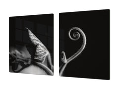 Induction Cooktop Cover – Glass Cutting Board- Flower series DD06B Plant shoots