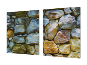 Enorm Schneidbrett aus Hartglas und schützende Arbeitsoberfläche; Texture Series DD20: Texture 2
