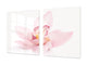 Enorm Schneidbrett aus Hartglas und schützende Arbeitsoberfläche; Flower series DD06A: Orchid 1