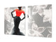 Riesig Schneidbrett aus Hartglas und schützende Arbeitsoberfläche; Serie: Riesig Kochplattenabdeckung Stove Cover und Schneideplatten; Series: Outside Series DD19: Woman 9