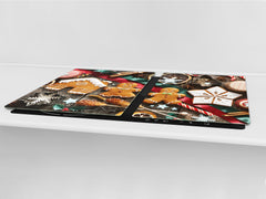 HUGE TEMPERED GLASS COOKTOP COVER - DD30 Christmas Series: Christmas girls