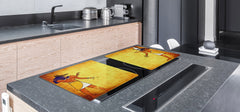 HUGE TEMPERED GLASS COOKTOP COVER - Egyptian Series DD15 Hieroglyphs 5
