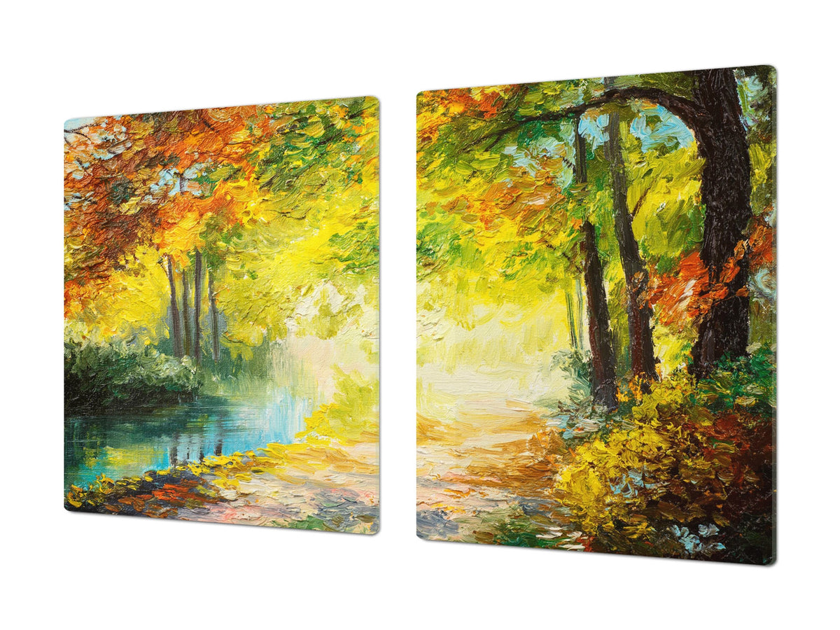 Impact & Shatter Resistant Worktop saver- Image Series DD05B Autumn in the park