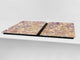 UNIQUE Tempered GLASS Kitchen Board – Impact & Scratch Resistant Cooktop cover – SINGLE: 80 x 52 cm; DOUBLE: 40 x 52 cm; DD39 Colourful Variety Series: Vintage mosaic