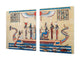 Riesig Schneidbrett aus Hartglas und schützende Arbeitsoberfläche; Egyptian Series DD15: Egyptian figures 2
