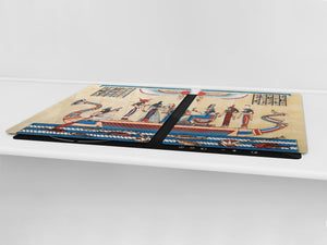 Riesig Schneidbrett aus Hartglas und schützende Arbeitsoberfläche; Egyptian Series DD15: Egyptian figures 2