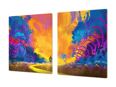 Cubierta de la placa de inducción - Protector de encimera de vidrio: Serie de fantasía y cuento de hadas DD18 La Ultima Manera