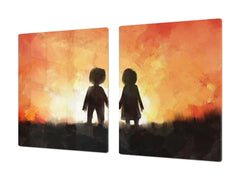 Induction Cooktop Cover – Glass Worktop saver: Fantasy and fairy-tale series DD18 Go together 2