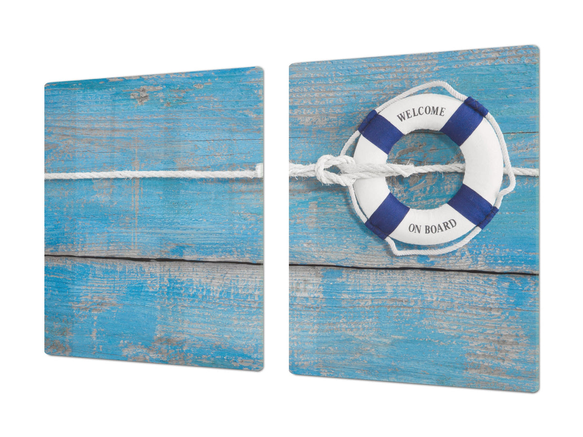 Gigantic KITCHEN BOARD & Induction Cooktop Cover - Water Series DD10 Lifebuoy