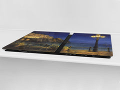 GIGANTIC CUTTING BOARD and Cooktop Cover- Image Series DD05A Evening in the bay