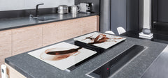 Worktop saver and Pastry Board – Glass Kitchen Board- Coffee series DD07 Surfer on coffee