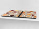 Enorm Küchenbrett aus Hartglas und Induktionskochplattenabdeckung; Fruit and Vegetables series DD02: Delicacies 3