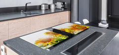 ENORMOUS  Tempered GLASS Chopping Board - Flower series DD06A Sunflower 1