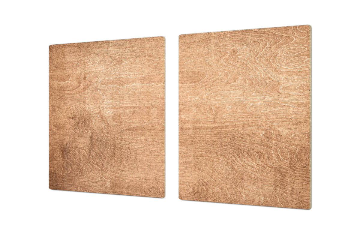 ENORMOUS  Tempered GLASS Chopping Board - Induction Cooktop Cover DD36 Textures and tiles 2 Series: Light wood panel