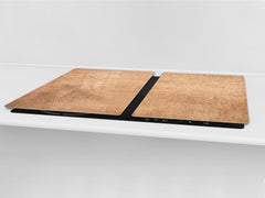 ENORMOUS  Tempered GLASS Chopping Board - Induction Cooktop Cover DD36 Textures and tiles 2 Series: Light wood panel