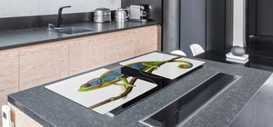 Gigantic Worktop saver and Pastry Board - Tempered GLASS Cutting Board Animals series DD01 Chameleon 1