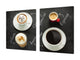 Worktop saver and Pastry Board – Glass Kitchen Board- Coffee series DD07 Types of coffee 1