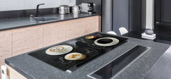 Worktop saver and Pastry Board – Glass Kitchen Board- Coffee series DD07 Types of coffee 1