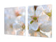 Enorm Schneidbrett aus Hartglas und schützende Arbeitsoberfläche; Flower series DD06A: Cherry blossom 1