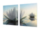 Enorm Schneidbrett aus Hartglas und schützende Arbeitsoberfläche; Flower series DD06A:  Lotus flower 1