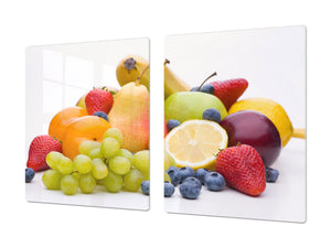 ÉNORME Planche à découper; Série de fruits et légumes DD02: Fruits d'été