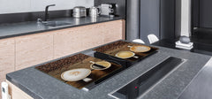 Worktop saver and Pastry Board – Glass Kitchen Board- Coffee series DD07 Types of coffee 2