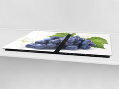 UNIQUE Tempered GLASS Kitchen Board Fruit and Vegetables series DD02 Grape