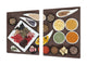 Sehr groß Küchenbrett aus Hartglas und Kochplattenabdeckung; A spice series DD03A: Mosaic with spices 2