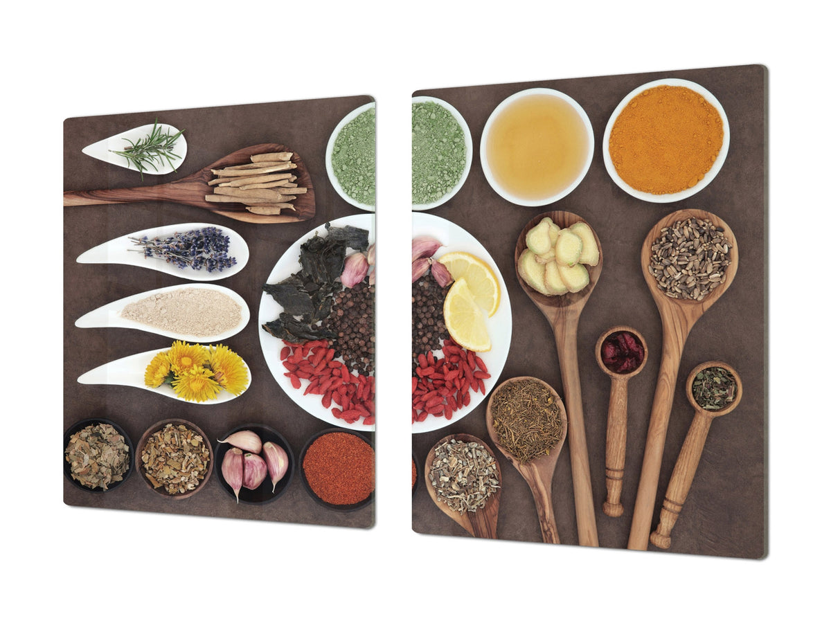 HUGE TEMPERED GLASS COOKTOP COVER A spice series DD03A Mosaic with spices 4
