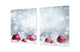 HUGE TEMPERED GLASS COOKTOP COVER - DD30 Christmas Series: Christmas balls in the snow