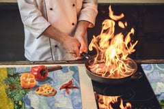 GIGANTE ASSE DA CUCINA e Copri-piano cottura a induzione; Serie di alimenti DD16: Cibo africano