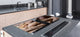 Riesig Mehrfunktional Hartglas Gehärtetes - Abdeckplatte für Induktionskochfeld; Bread and flour series DD09: Fresh bread 2