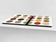 Sehr groß Küchenbrett aus Hartglas und Kochplattenabdeckung; A spice series DD03A: Portions of spices