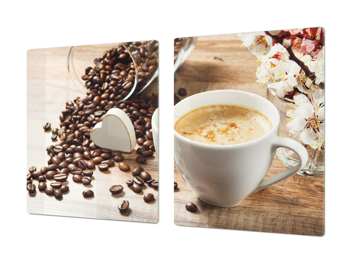 Special order for Patty: Worktop saver and Pastry Board – Glass Kitchen Board- Coffee series DD07 I love coffee 1
