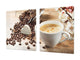 Sehr groß Küchenbrett aus Hartglas und Induktionskochplattenabdeckung; Coffee series DD07:  I love coffee 1