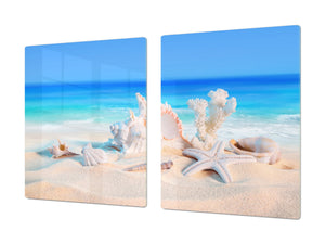 Very Big Cooktop saver - Nature series DD08 Shells on the beach 1