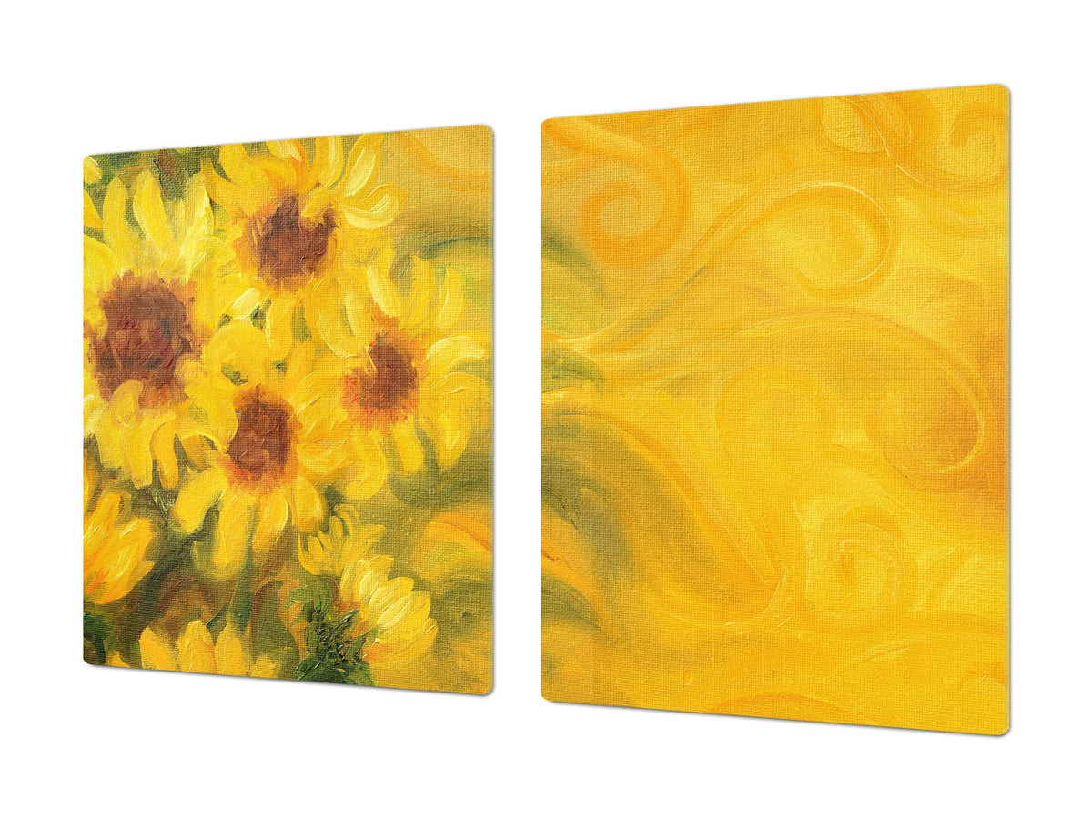 GIGANTIC CUTTING BOARD and Cooktop Cover- Image Series DD05A Sunflowers 4