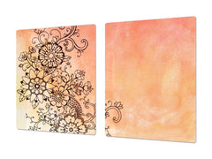 HUGE TEMPERED GLASS CHOPPING BOARD ; Moroccan design Series DD21 Moroccan pattern 2