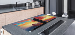 GIGANTIC CUTTING BOARD and Cooktop Cover- Image Series DD05A Evening in the glade 1