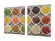 Enorm Küchenbrett aus Hartglas und Induktionskochplattenabdeckung; Fruit and Vegetables series DD02:  Delicacies 1