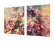 Enorm Schneidbrett aus Hartglas und schützende Arbeitsoberfläche; Flower series DD06A: Flowers 1