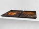 Worktop saver and Pastry Board – Glass Kitchen Board- Coffee series DD07 Coffee 1