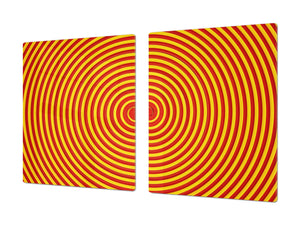 Sehr groß Mehrfunktional Hartglas Gehärtetes; Abstract Series DD14: Colorful vortex