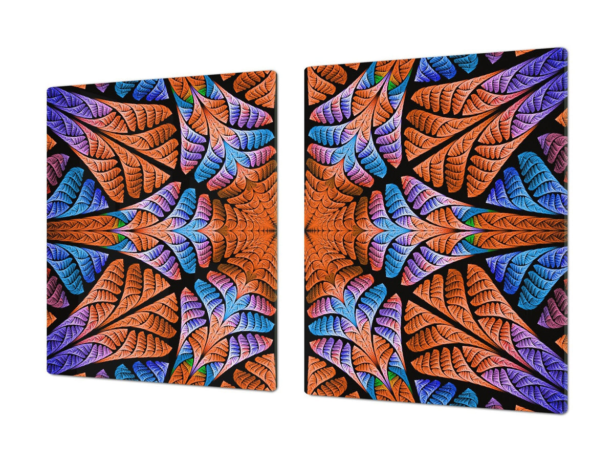 HUGE TEMPERED GLASS CHOPPING BOARD ; Moroccan design Series DD21 Moroccan rose 2